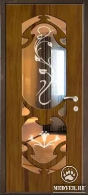 Стальная дверь с зеркалом-131